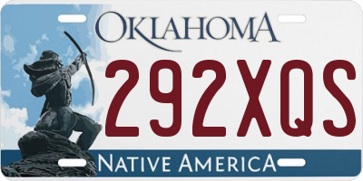 OK license plate 292XQS