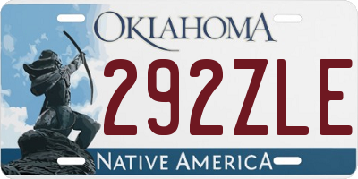 OK license plate 292ZLE