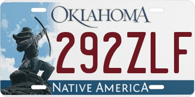 OK license plate 292ZLF