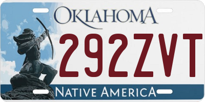 OK license plate 292ZVT