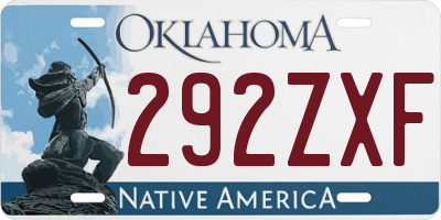 OK license plate 292ZXF