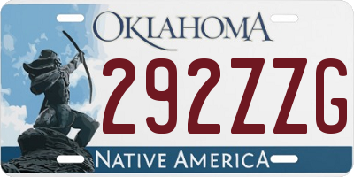 OK license plate 292ZZG