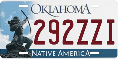 OK license plate 292ZZI