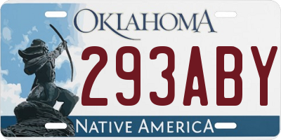 OK license plate 293ABY