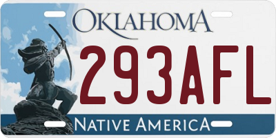 OK license plate 293AFL