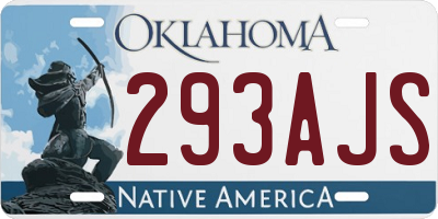 OK license plate 293AJS