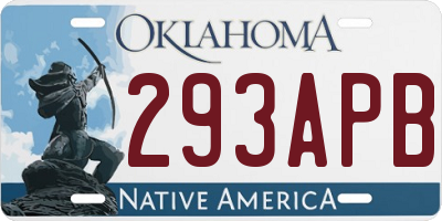OK license plate 293APB