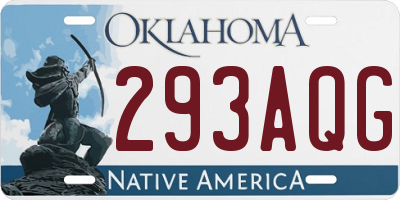 OK license plate 293AQG