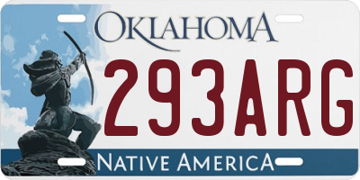 OK license plate 293ARG