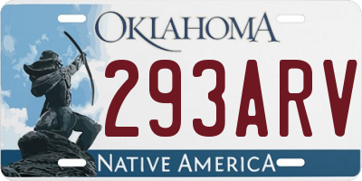 OK license plate 293ARV