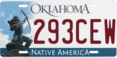OK license plate 293CEW