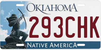 OK license plate 293CHK