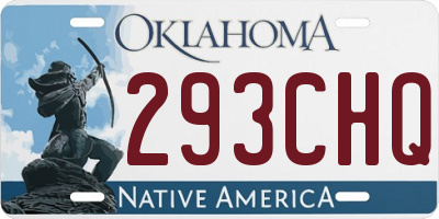 OK license plate 293CHQ