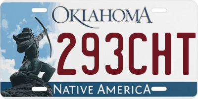 OK license plate 293CHT