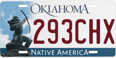 OK license plate 293CHX