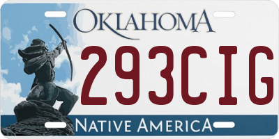 OK license plate 293CIG