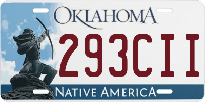 OK license plate 293CII