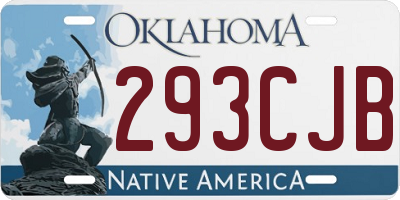 OK license plate 293CJB