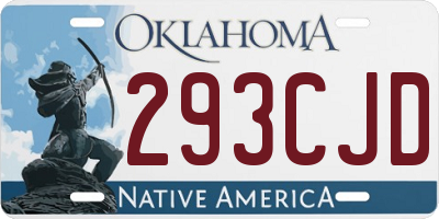 OK license plate 293CJD