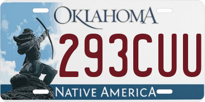 OK license plate 293CUU