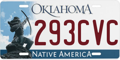OK license plate 293CVC