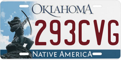 OK license plate 293CVG