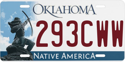 OK license plate 293CWW