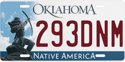 OK license plate 293DNM