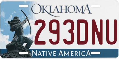 OK license plate 293DNU
