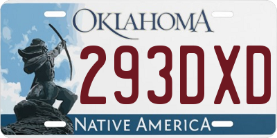 OK license plate 293DXD