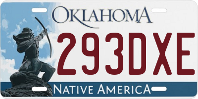 OK license plate 293DXE