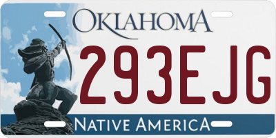 OK license plate 293EJG