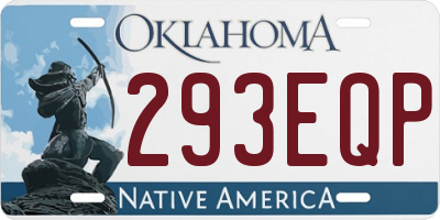 OK license plate 293EQP