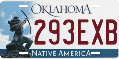 OK license plate 293EXB