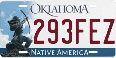 OK license plate 293FEZ