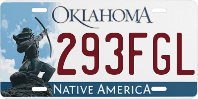 OK license plate 293FGL