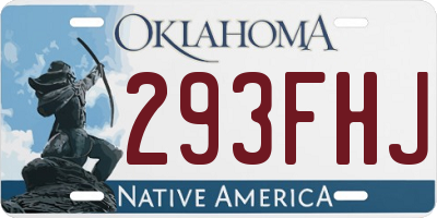 OK license plate 293FHJ