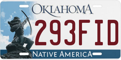OK license plate 293FID