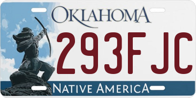 OK license plate 293FJC