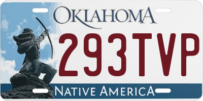 OK license plate 293TVP