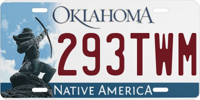 OK license plate 293TWM