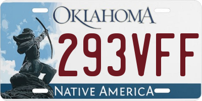 OK license plate 293VFF