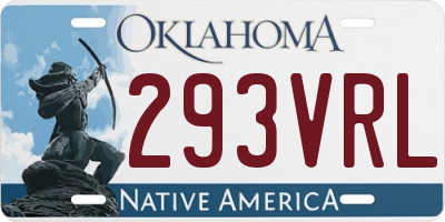 OK license plate 293VRL