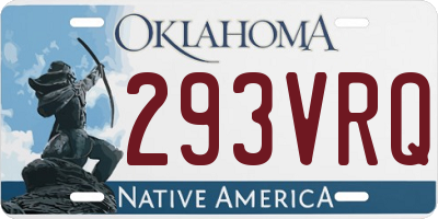 OK license plate 293VRQ