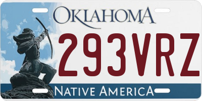 OK license plate 293VRZ