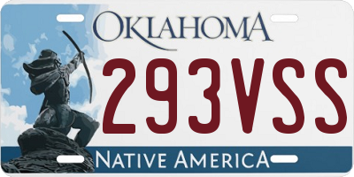 OK license plate 293VSS