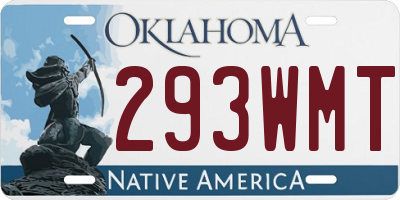 OK license plate 293WMT