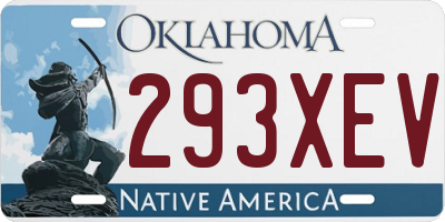 OK license plate 293XEV