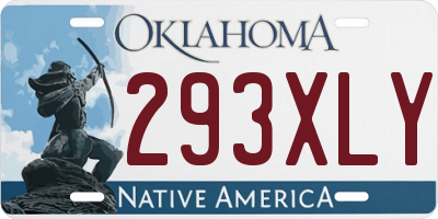 OK license plate 293XLY