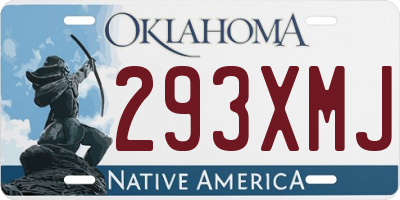 OK license plate 293XMJ